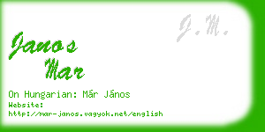 janos mar business card